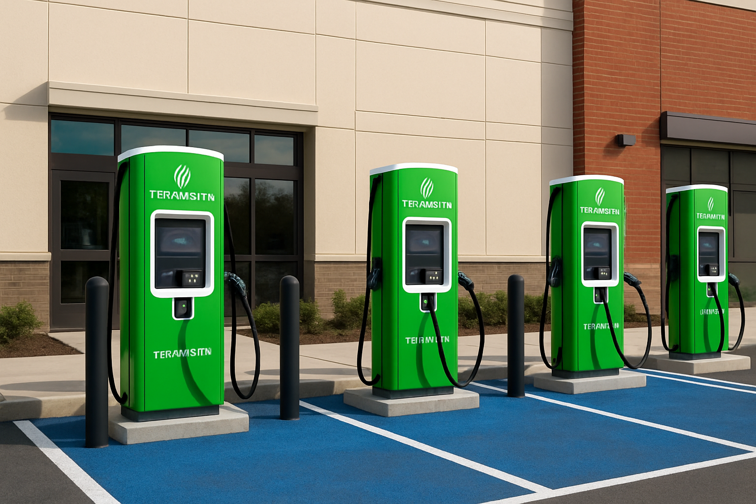 Retail fleet charging stations installed by TerraVoltix